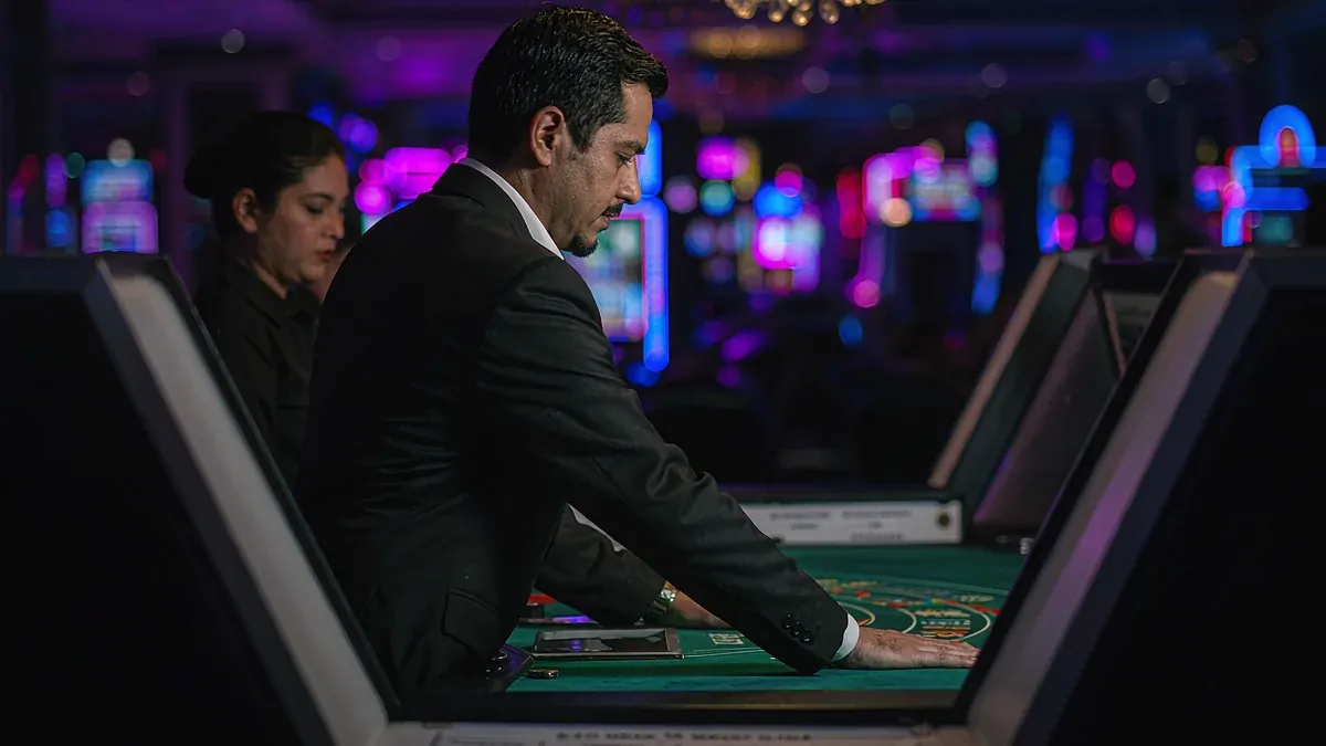 Man beside a roulette table — Jita Ace